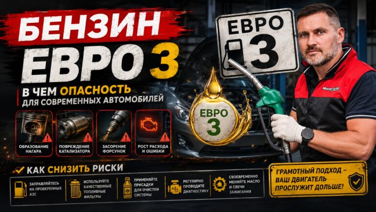 Бензин Евро 3 и риски для современного двигателя