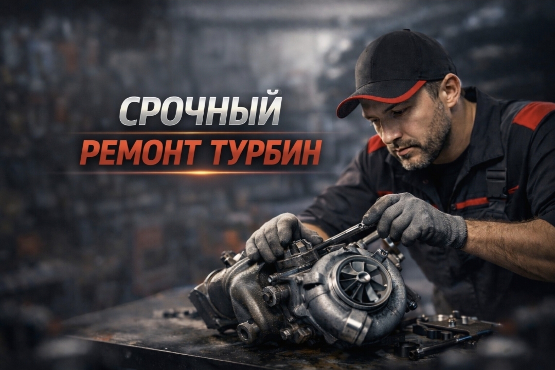 Слесарь модельной внешности в рекламе турбосервиса