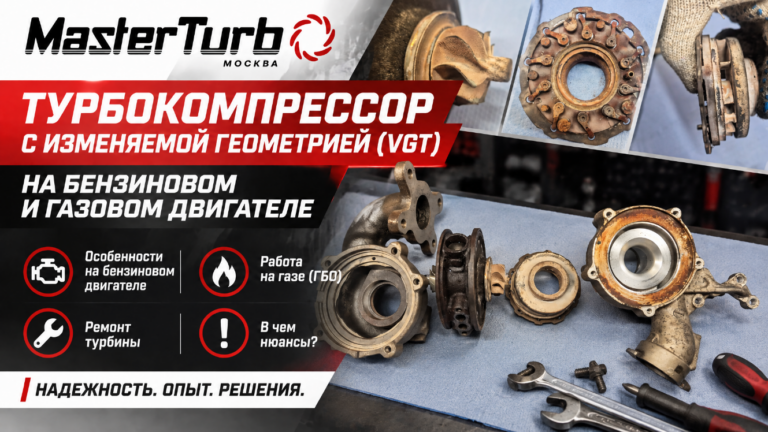 Ремонт турбокомпрессора VGT бензинового и газового двигателя